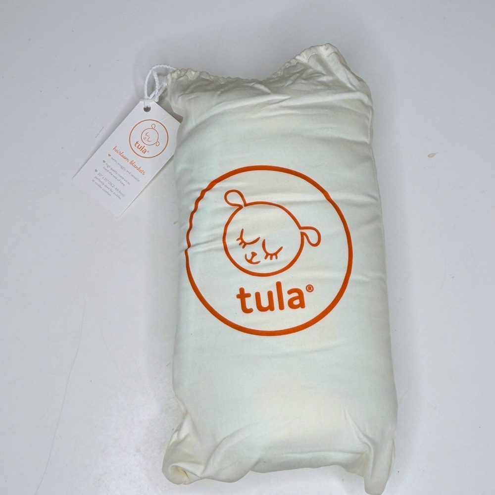 Tula Heirloom Blanket Kids 30x35 Vanilla Mint Heart Print Minky Cotton Soft NWT